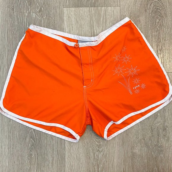 Split Bright Orange Board Shorts | Swim Bottoms | Size Small - 30 Waist - Picture 1 of 10